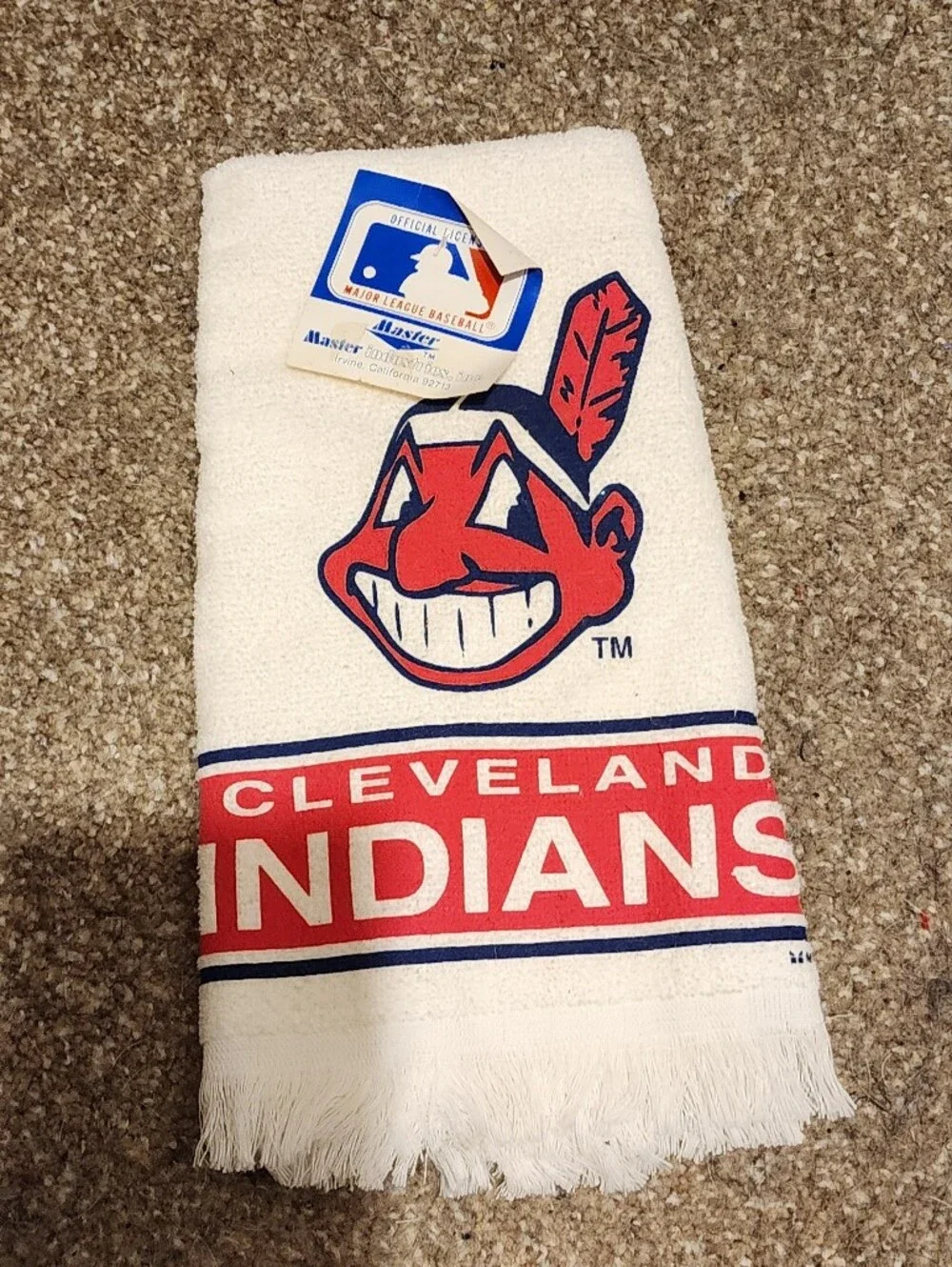 Vintage Cleveland Indians Golf Towel Official MLB Merchandise Master ind NWT